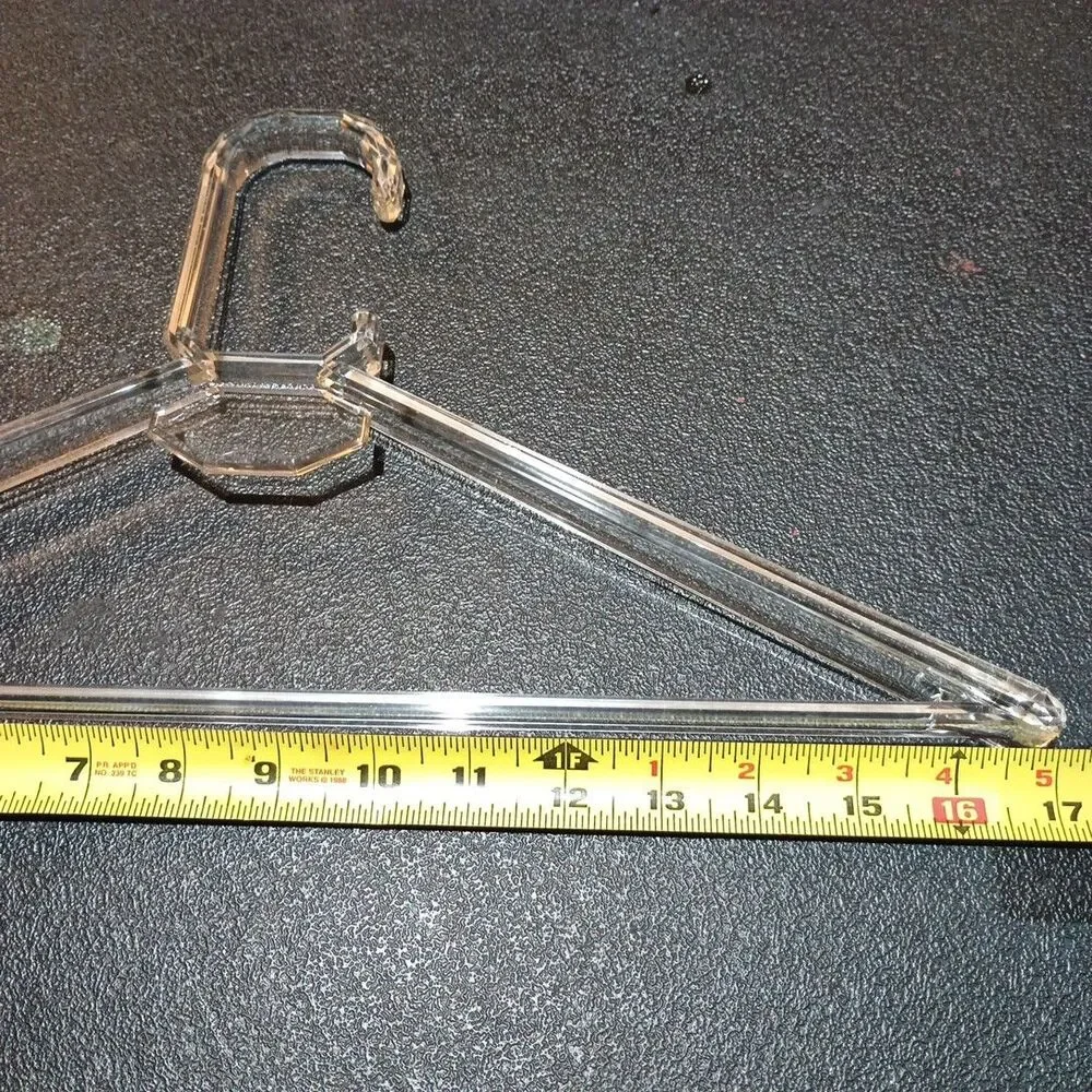 Lot of 7 Vintage Lucite Clothing Hangers 1990 USACRYLIC,inc EUC